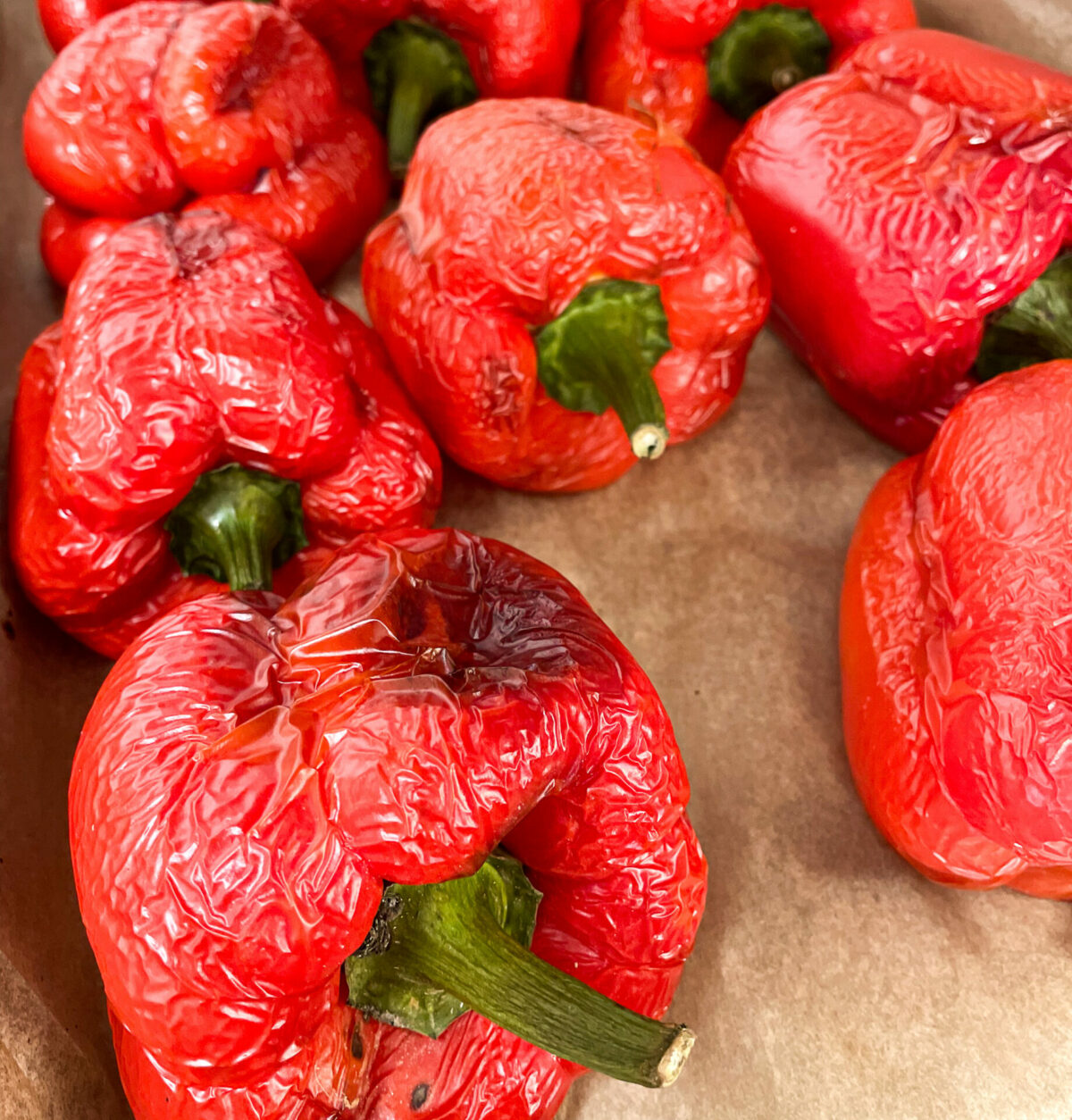 charred peppers